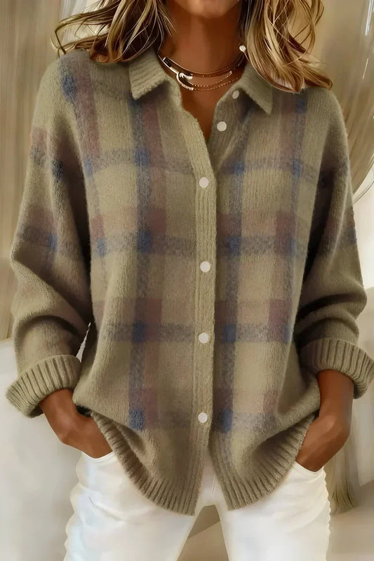 Tiziana | Cardigan in maglia a quadri