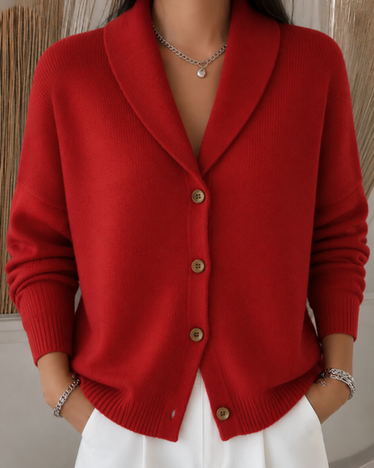 Siena | Cardigan elegante con colletto e bottoni