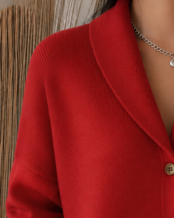 Siena | Cardigan elegante con colletto e bottoni