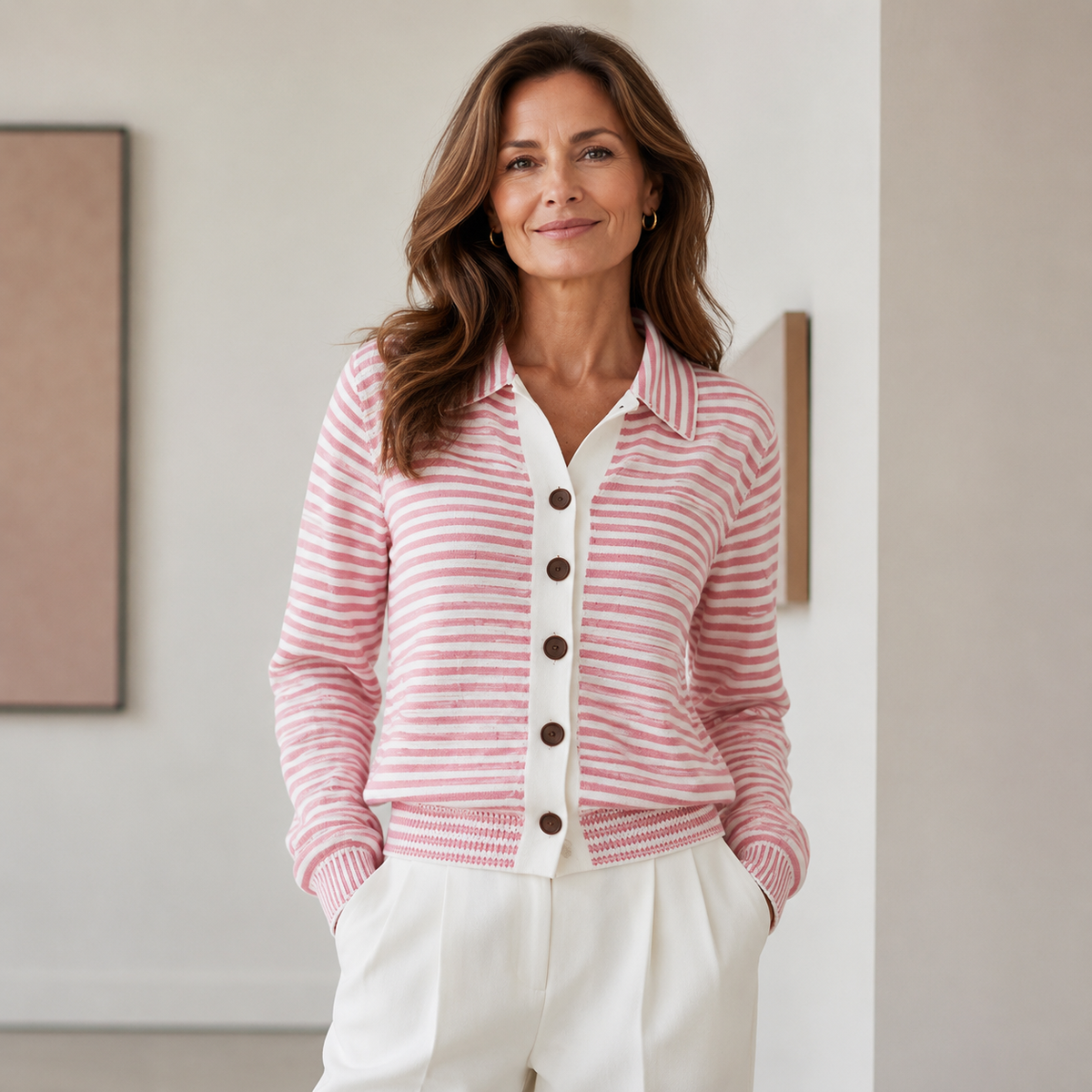 Renata | Cardigan in maglia a righe
