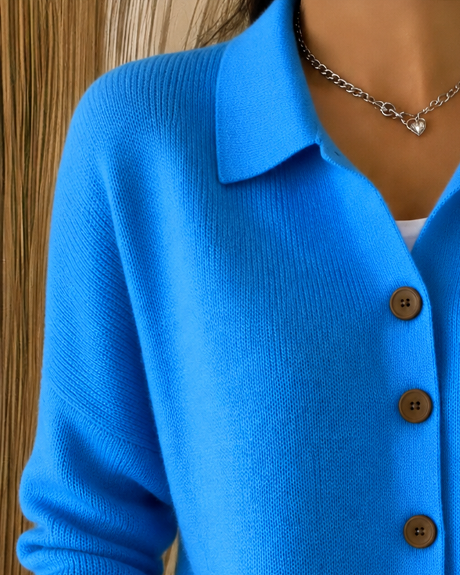 Siena | Cardigan elegante con colletto e bottoni