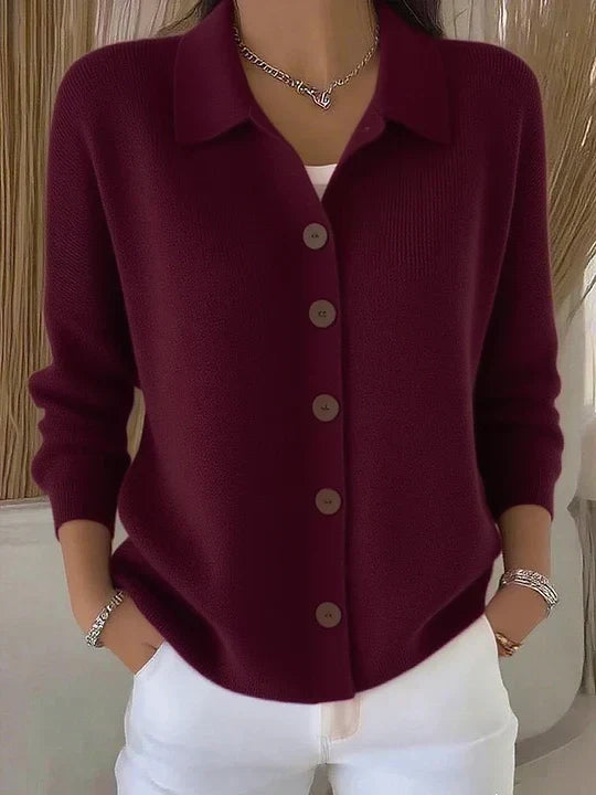 Giuseppina | Cardigan con colletto e bottoni